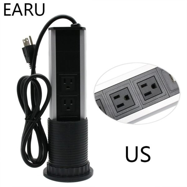 220V 16A PULL POP UP Electrical 3 Plug Socket 2 USB Kitchen - Image 4