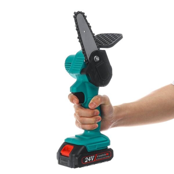 24V 4 inch Electric Chain Saw Pruning One-handed Garden Power Tool - Image 2