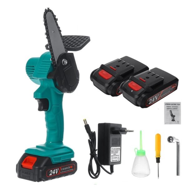 24V 4 inch Electric Chain Saw Pruning One-handed Garden Power Tool - Image 6