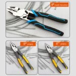 6''8''9'' Multifunction Pliers Set Combination Pliers Stripper - Image 4