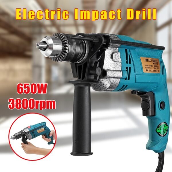 650W 220V 3800rpm Electric Impact Drill Kit - Image 1
