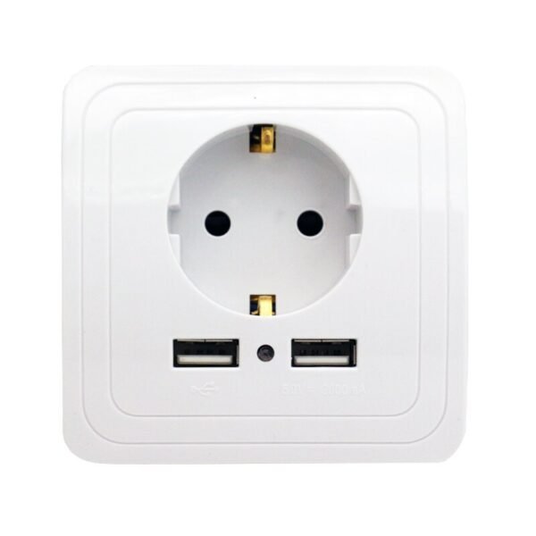 Smart Home 2A Dual USB Port Wall Charger Adapter Charging Socke - Image 2